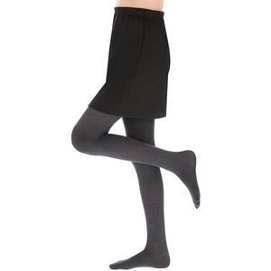 OVISSA Balletpanty voor meisjes, schoolpanty voor kinderen, voor meisjes, sterke voet, zachte balletpanty, geschikt voor schooluniform, dansen en sport, 50 denier, met microvezel, 3-12 jaar, Grafiet,