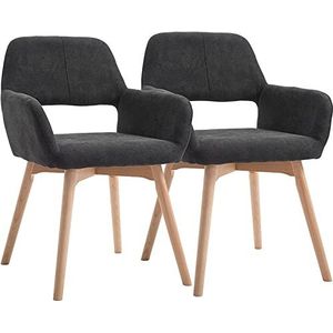 GEIRONV Moderne Eetkamerstoelen Set Van 2, Gestoffeerde Accent Vrijetijdsstoelen Massief Houten Benen Holle Rugleuning Fluwelen Keuken Kamer Stoel Eetstoelen (Color : Black, Size : 45x43x79cm)