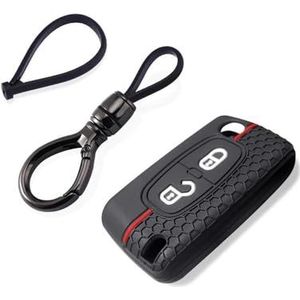 Sleutelbehuizing Voor Peugeot 208 206 307 207 308 407 3008 5008 4007 2 Knoppen Siliconen Autosleutel Case Cover Shell Autosleutelhoesje(2)