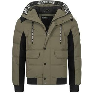 INDICODE Heren INJakobe Winter Jacket | Winterjas met capuchon Army L