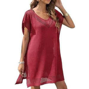 Cover Ups Voor Vrouwen Strandkleding Vrouwen Zomer Losse Bikini Cover Up Strandjurk Badmode Badpak Beachwear Badpak Cover Ups Voor Vrouwen (Jujube)
