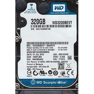 WD3200BEVT-00A0RT0 Western Digital 320GB 5400RPM SATA 3.0 Gbps 2,5 inch Schorpioen Harde schijf