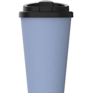 Uakeii PremiumPlus Thermosbeker van biologisch kunststof, lekvrij, 350 ml, koffiebeker To Go (korenbloem)