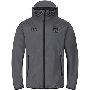 Liverpool FC - Regenjas/windjak voor mannen - Officiële cadeauset - Grijze capuchon - 3XL