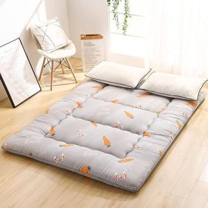 BisQu Opvouwbare futonmatras in Japanse stijl - gastenbed matras voor thuis of op de camping (F, 200 x 220 cm (79 x 87 inch)