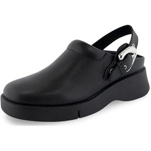 Aerosoles Fox klomp voor dames, zwart leer, maat 41 EU, Zwart leder, 40 EU