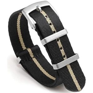 InOmak Horlogeband van nylon, 20/22 mm, sportieve textielband, meerkleurig, 22 mm, strepen