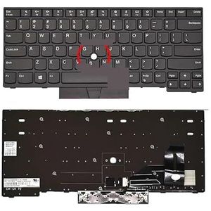 Laptoptoetsenbord voor Lenovo voor ThinkPad E480 E490 L380 R480 T480S L490 T490(US Black Hole)