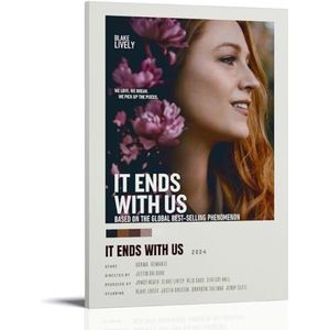 LISHDUNS It Ends with Us, filmposter, slaapkamer, woonkamer, muurdecoratie, esthetische art-deco, 20 x 30 cm, framestijl