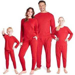 CityComfort Kerstpyjama voor de hele familie, voor dames, heren, jongens, meisjes, set, Rode kinderen, 13-14 jaar