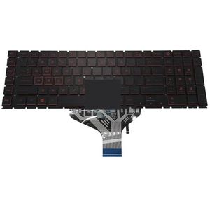 Amerikaans kleurrijk RGB-verlicht toetsenbord voor HP OMEN Plus 17-CB 17-cb0020nr cb1038ur Engelse laptoptoetsenborden met achtergrondverlichting PK132K01B01(Red backlight)