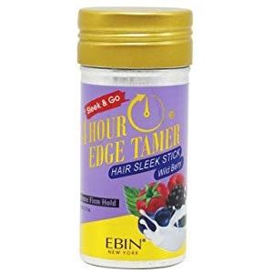 EBIN NEW YORK 24-uurs Edge Tamer haar slanke stick, extreem stevige grip, 76 g, Wild Berry - Slank & Go, geen schilfering en witte resten