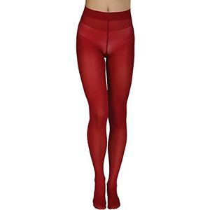 Annes styling Effen damespanty 40 denier matte semi-ondoorzichtige microvezel klassieke panty Zarra, Rosso, S