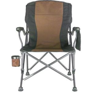 VJKAKZZPY Grote klapstoelen buiten draagbare strandkruk campingstoel tuinmeubilair strandstoel massief ijzeren fauteuil kruk opvouwbaar (maat : bruin)