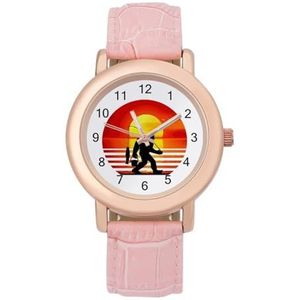 Bigfoot Vissen Horloges voor Vrouwen Mode Sport Horloge Dames Lederen Horloge
