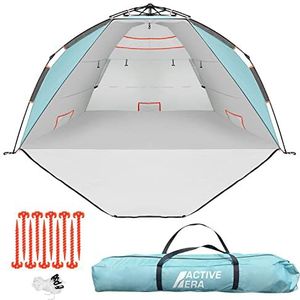 Active Era Luxe Strandtent - UPF 50+ Bescherming tegen UV-stralen van de Zon - 4 persoons Tent, Gemakkelijk Opvouwen, Compacte Draagtas - Wind- en Zonbescherming, Strand, Camping, incl Haringen