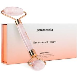 Rozenkwarts gezichtsroller - gezichtsroller Huidverzorging - gezichtsroller - steenroller voor gezicht - gezichtsmassageroller voor lymfedrainage - kwartsroller voor gezicht - Crystal Face Roller door genade en stella