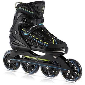 Nils NA1128 Extreme Inline skates voor dames en heren, ABEC7 kogellagers, inline skates voor dames en heren, verstelbare rolschaatsen, maat 35 - 38, zwart en blauw