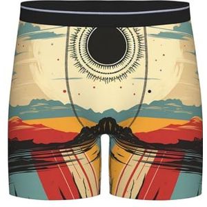 351 Zuidwestelijke Landschap Strepen Vintage Heren Boxers Zachte Atletische Ondergoed Cool Sport Slips Stretchy Sport Undershorts, Boxer Slips 2896, L