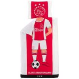 AFC Ajax Amsterdam - dekbedovertrek - geschikt voor dekbed - Ajax fanartikel - dames en heren - rood/wit - 140 x 200 cm