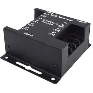 Controller Console Repeater stroomvoorziening voor kleurrijke RGB-lichtstrips met LED-versterker Iron Shell DC12-24V 8Ax3CH