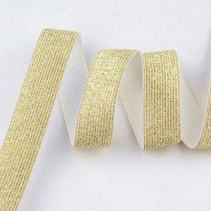 Elastiekjes 25 mm multirole rubberen band camouflage rooster streep elastisch lint naaimateriaal voor shorts rok trouse 1 meter-goud-25mm-1M