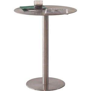 FQDZ Roestvrijstalen bartafel, moderne bistrotafel 40 cm/50 cm/60 cm ronde tafel, hoge tafel ruimtebesparend, pub, café, eetkamer, compacte bistromeubels (50 x 95 cm)