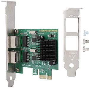 Gigabit netwerkkaart, 10/100/1000 Mbps RJ-45 * 2 Dual-port PCI-Ex1 Gigabit netwerkkaart, PCI-E Gigabit-kaart voor 8102-T2 voor XP voor voor voor voor voor Linux