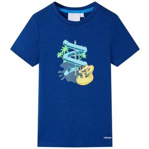 Kindershirt - Donkerblauw - Korte Mouwen - Ronde Halslijn - Recht Model