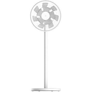XIAOMI Mi Smart Standing Fan 2, intelligente ventilator, BLDC-motor, tot 100 ventilatieniveaus, bediening via app, dubbele vleugels, spraakbediening, stille modus, wit, Italiaanse versie