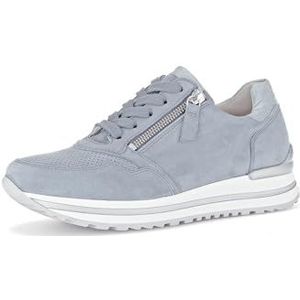 Gabor Low-Top sneakers voor dames, lage schoenen, comfortabele extra breedte (H), Nautic Aquamarijn 66, 35.5 EU Breed