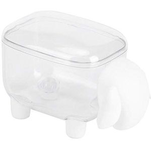 Leuke Cartoon Stationery Desktop Organizer, Wattenstaafje Make-up Wattenschijfjes Elliot Map Opbergdoos Houder Organizer voor Wattenbol Q-Tips (White Sheep)