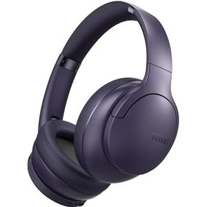 DOQAUS Draadloze over ear Koptelefoon Bluetooth V5.3, 90 uur Speeltijd Headphones met 3 EQ-modi, Hifistereo, Opvouwbare Hoofdtelefoon met Microfoon voor Mobiel/TV/PC/Binnen&Buitenshuis-Paars