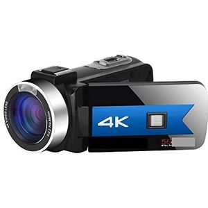 Digitale Camera, Nachtzicht Digitale videocamera's for live streaming Webcamfotografie Remote 4K Vlog Camcorder Infraroodrecorder(128G SD Card,BLUE)
