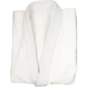 Taekwondo krijger kostuum Unisex katoenen judopak met witte band, blauw, wit, meerdere maten(White,M-150CM)