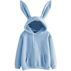 Lovely Bunny Hoodie Met Lange Oren Voor Tienermeisjes 2023 Streetwear Koreaanse Mode Pullover Sweatshirts Blackpink Hoodie Sweat Jacket Vrouwen Vrouwen Hoodie Kawaii Kleding Y2k Kleding