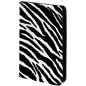 Animal Skins Zebra Print Gepersonaliseerde Paspoorthouder Paspoort Cover Paspoort Portemonnee Reizen Essentials, Meerkleurig, 11.5x16.5cm/4.5x6.5 in