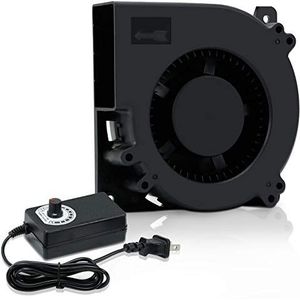 120mm AC Computerventilator 12cm 120x120x32mm 12032 Centrifugaal met 120V 220V naar 3V - 12V 2A snelheidsregelaar voor kweektent