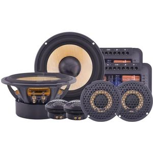 Tweeter auto Tweeters voor auto 1kit 6,5 inch auto-audiosysteem Tweeter Midrange Bas Volledige frequentie 3-weg componentluidsprekersset Subwoofer