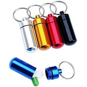 3 stuks aluminium waterdichte kleine pil fles outdoor waterdichte opslag mini pillendoos draagbare opslag verzegelde doos