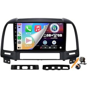 Y400s,YLOXFW Auto Stereo Android 15.0 Radio Sat Nav voor Sante fe 2 2006-2012 GPS Navi 9'' Cartablet Multimedia Video Player FM BT Ontvanger met Carplay 4G 5G WiFi DSP SWC