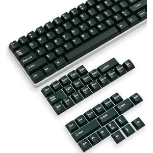 MAMBASNAKE 142 Toetsen PBT Dubbel schot Toetsen Set,Cherry Profiel,ANSI US Indeling voor 61/68/87/98/104/108 Mechanisch Toetsenbord,Compatibel met Cherry MX Gateron Kailh Schakelaars (Donkergroen)