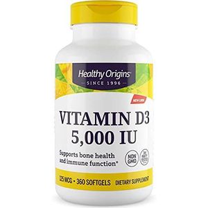 Healthy Origins: Vitamin D-3 (5.000 IE) - 360 Kapseln
