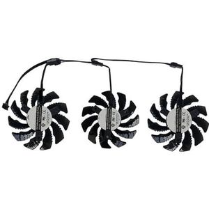 GPU-videokaartventilator, PLD08010S12HH, T128010SU, 3 stuks voor Gigabyte voor RTX 3060 Ti 3060Ti voor gaming OC, voor voor(1 Power Plug PLD0801)