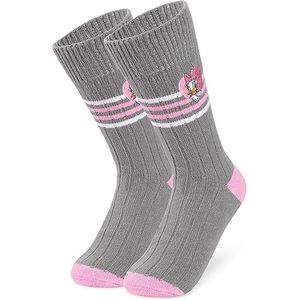 Disney Bedsokken voor dames - warme Stitch Baby Yoda pantoffels sokken - antislip eenheidsmaat - cadeau voor vrouwen (Daisy Grijs)