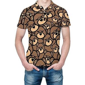 Bear Head heren shirt met korte mouwen golfshirts regular fit tennis T-shirt casual business tops