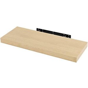 WOLTU RG9318kei 1 Stuck Zwevende plank Wandrek CD-rek in MDF,Kantoorplank Hangende plank 80x22.9x3.8cm,Geel Eiken