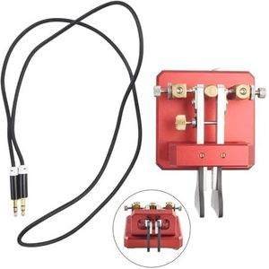 Telegrafische sleutel, 1 set korte golven voor automatische CW-zenders voor telegrafische knop met dubbele schep voor toets CW (rood)