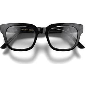 London Mole® Tricky leesbril | Koele vierkante/rechthoekige/trapeziumvormige lezers | Heren dames unisex | Veer scharnieren