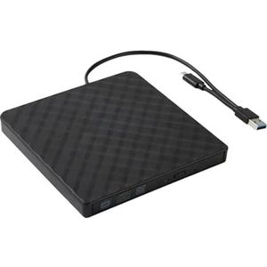 Externe draagbare dvd-brander 2-in-1 USB 3.0 Type-C Slanke beschermbare cd-rw optische drive dvd-rom-branderspeler for laptop en desktop